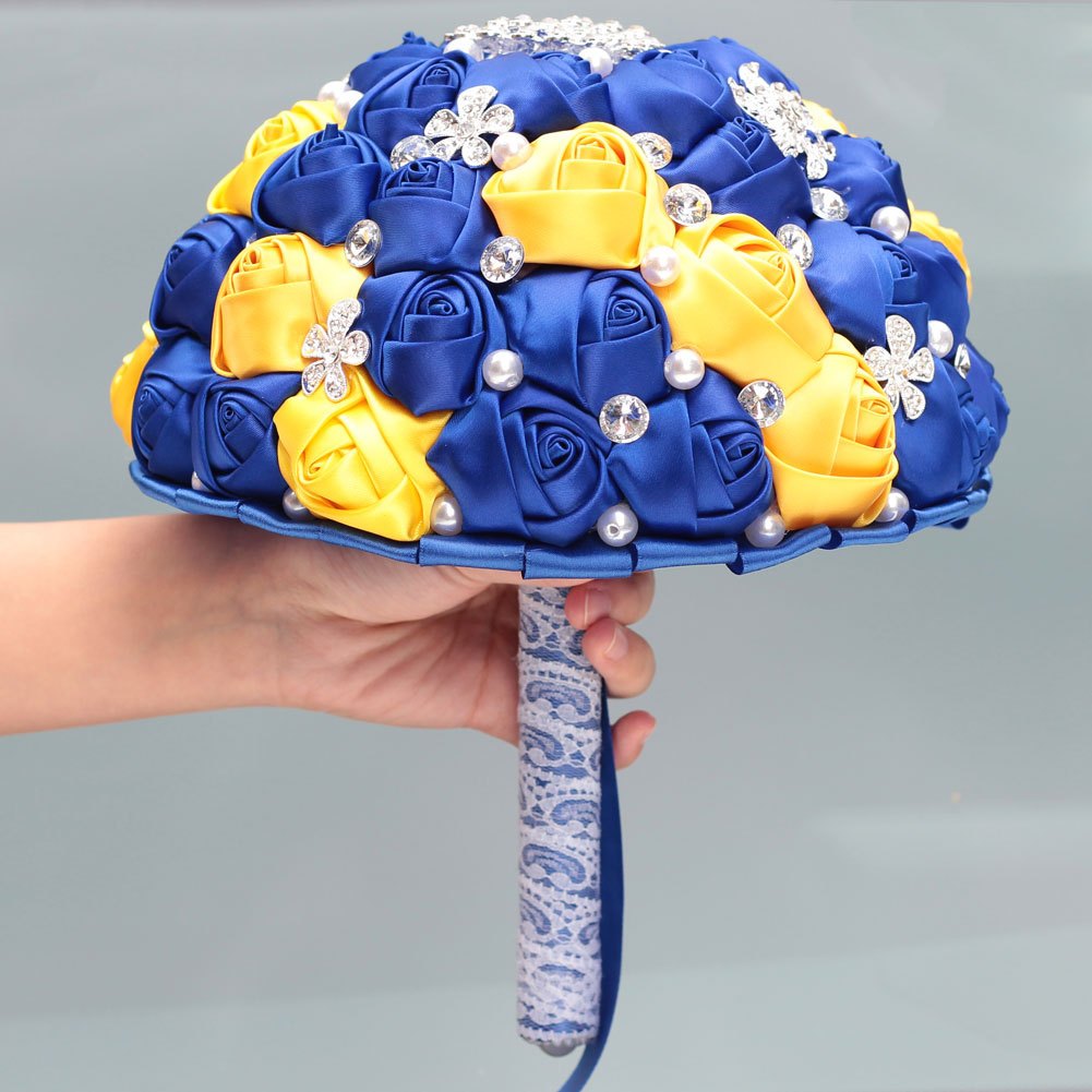     peyonkali to'y buketi, qo'lda ishlangan polyester va spandeks bilan bezatilgan, nafis to'y aksessuari tafsilotlari 15