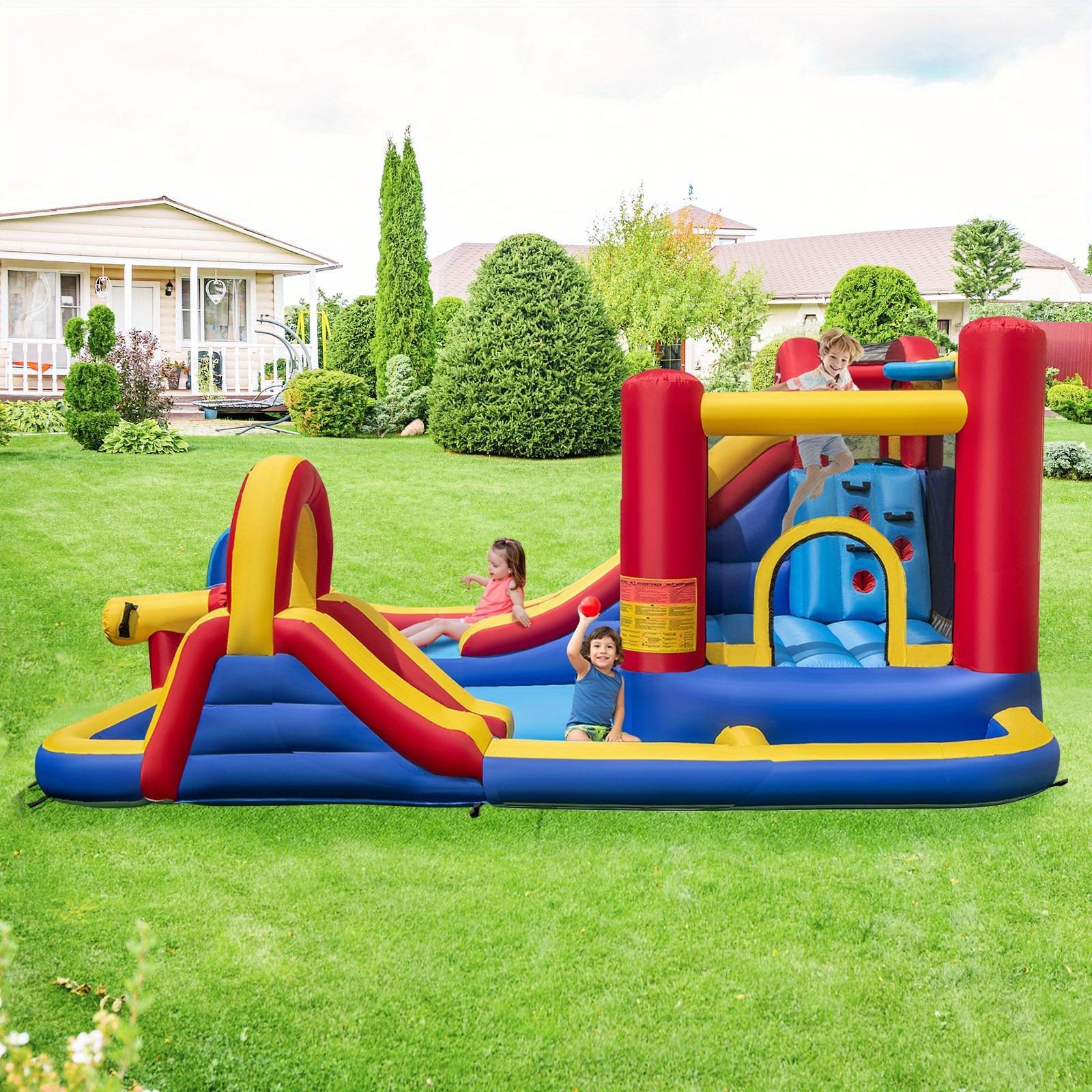 tobogán agua inflable mega parque acuático Temu