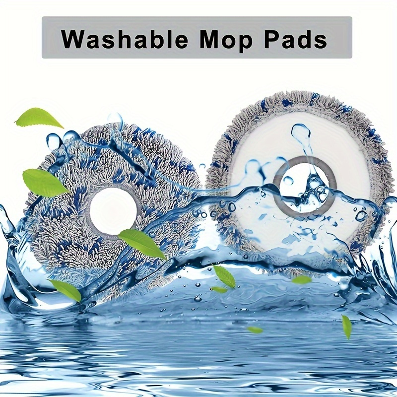 10 pack washable mopping pads for ecovacs t10 turbo   x1  1 turbo robot vacuum cleaner reusable microfiber cloth mop attachments no tool installation floor cleaning accessories details 5