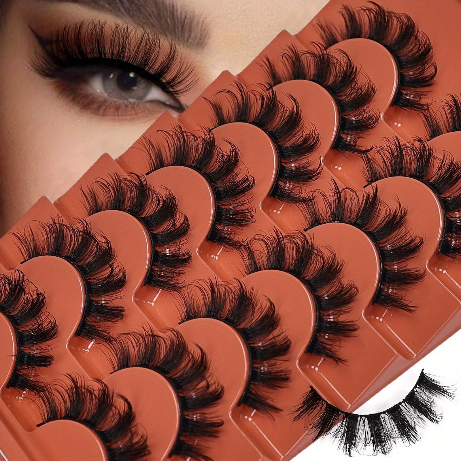 

21 Pairs 3-pairs Fluffy Fake Lashes False Eyelashes Volume Fake Lashes Curly Fake Eyelashes For