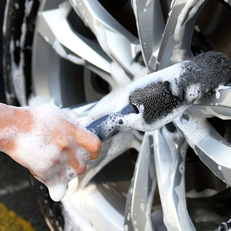 

Brosse de roue en microfibre avec manche pour jantes de , outil de nettoyage à poils pour un nettoyage en et un entretien - Convient à tous les véhicules