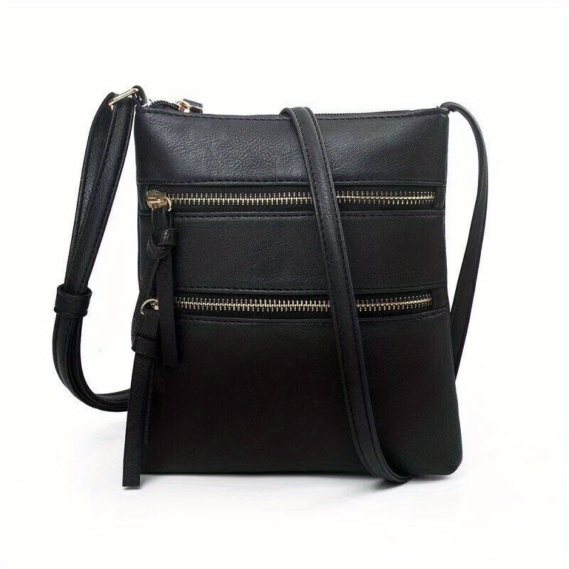 TEMU 1pc Women's Crossbody Messenger Bag, Women's Zipper Shoulder Bags Handbags