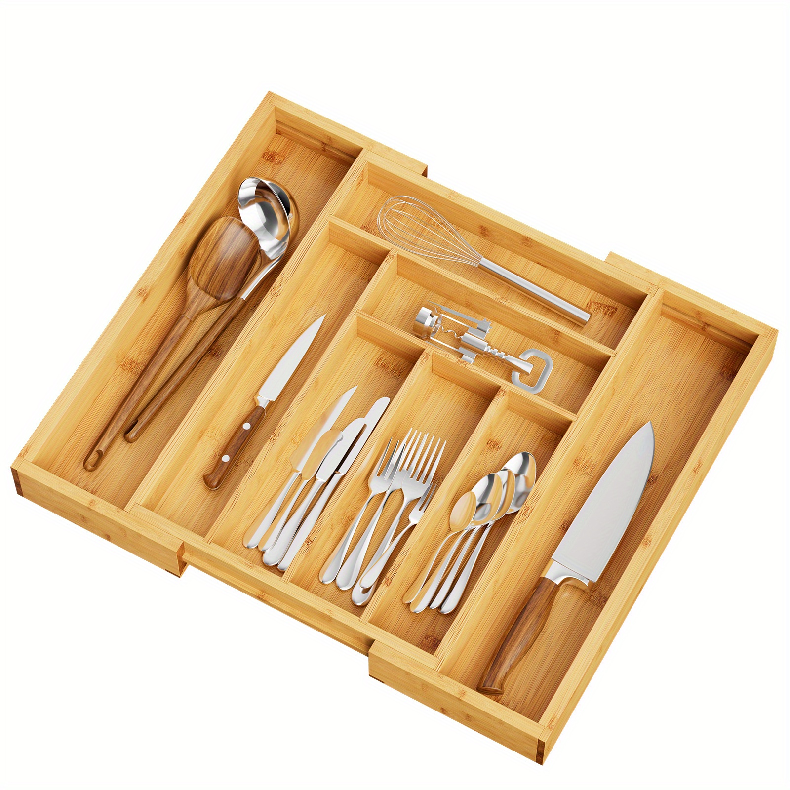 

Drawer Organizer For , , Wooden Drawer Dividers For Organizing Silverware, And Knives In , Or