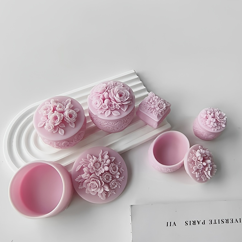 

Moule en Silicone Rose DIY, Convient pour Boîte de Rangement en Résine Époxy Cristal - Outils et Fournitures d'Artisanat