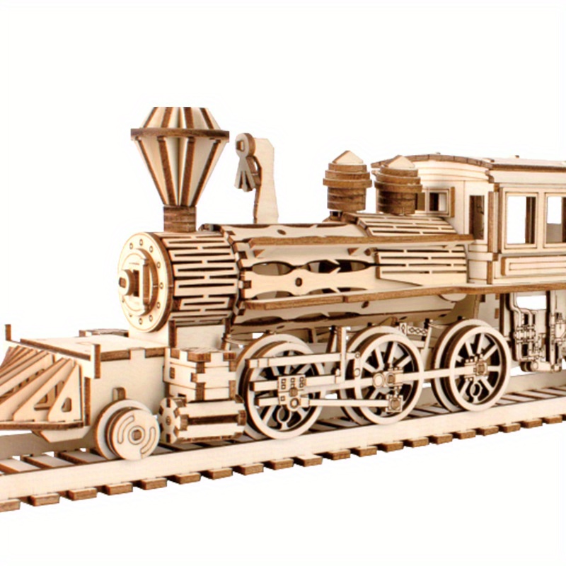 

Kit de Puzzle 3D Train à Vapeur - Bois de Haute Qualité, Améliore la Coordination Œil-Main, Cadeau DIY Idéal