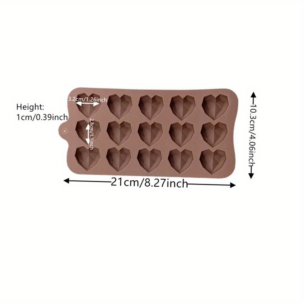 TEMU 15/8 Cavity Diamond , 3d , Diy Ice , Pastry Mould, Supply , Kitchenware,