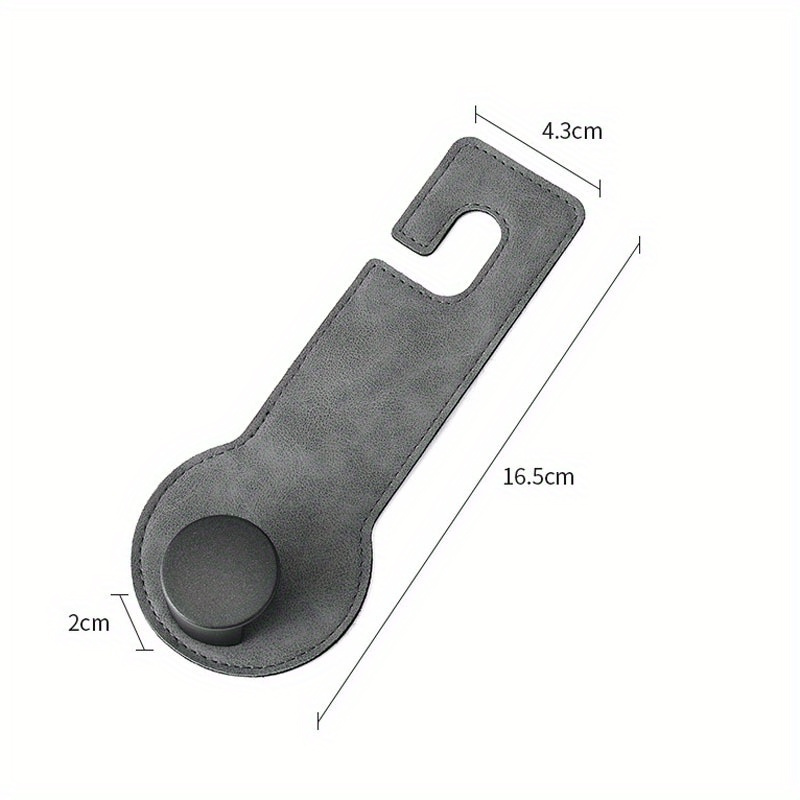 PU Leather Car Seat Headrest Hooks, Front & Back Coat Hanger