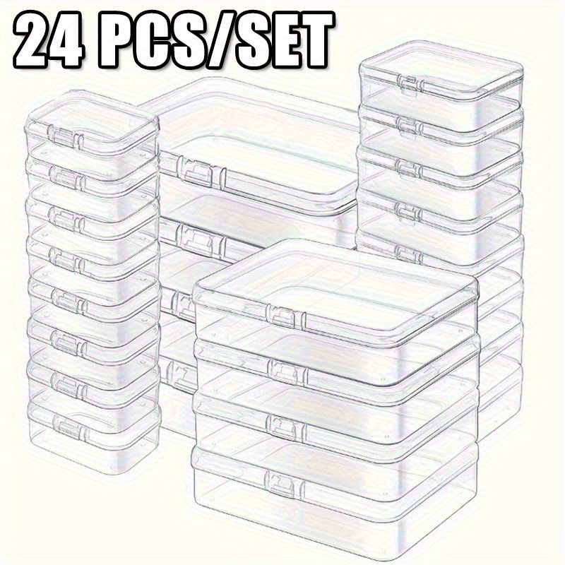 

[ ] 24pcs Mixed Size Storage Box - Jewelry Making Display & Packaging , Rectangular Mini Plastic For Organizing Small And Crafts, , For Sorting And , Suitable For / Use, Crafters And Hobbyists