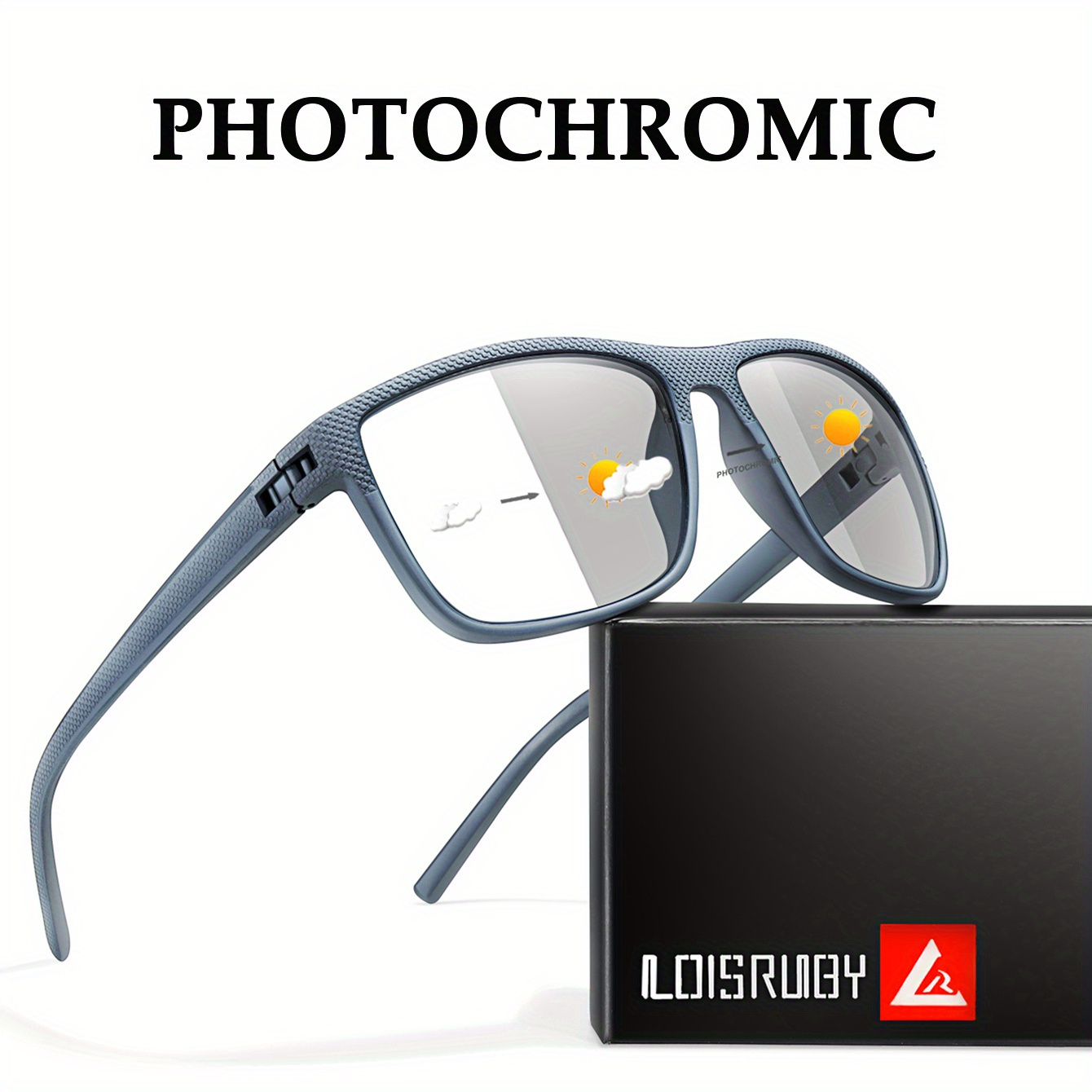 

Photochromic Sports Glasses For Men And Women - Polarized Pc Lens, Full Rim Frame, Running Sport Eyewear, Lightweight Fit