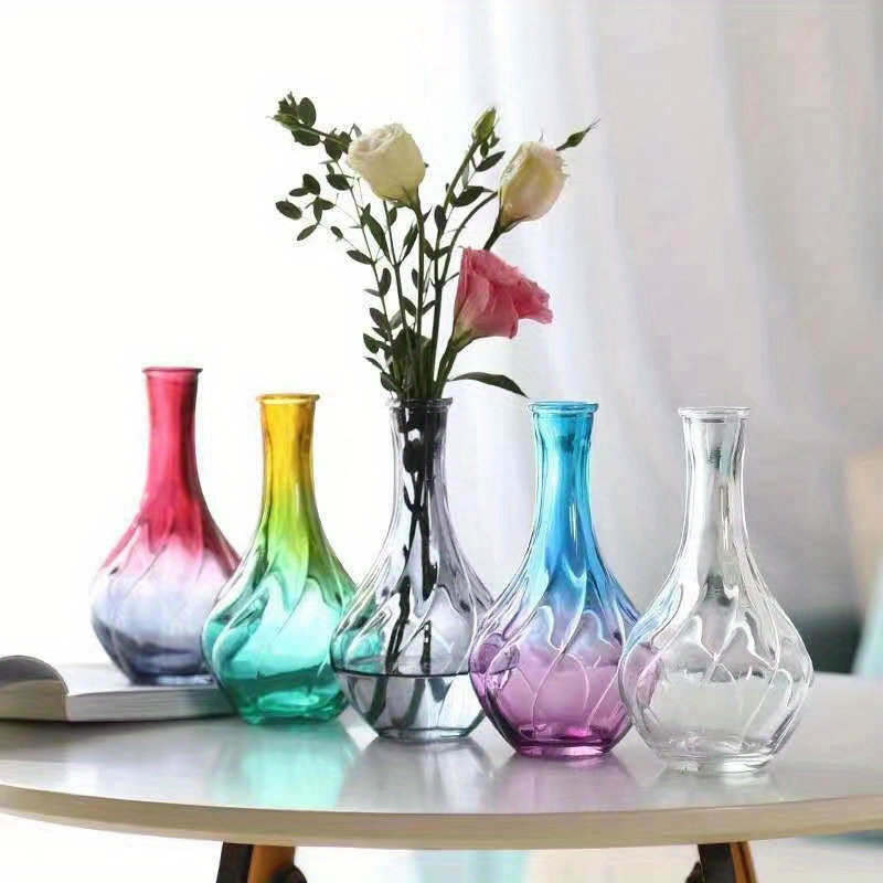 

Vintage-inspired Glass Vase For Dried & Hydroponic Flowers - Living Room Decor, No Battery Needed