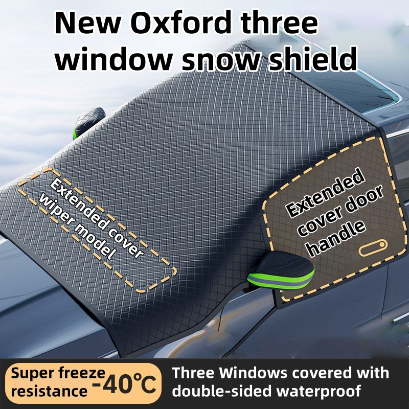 

New Oxford Window Snow : Extended Wiper Cover Model With Resistance -40°c, Windows Covered With Double-sided Waterproof, Side Window Covering To Door Handle