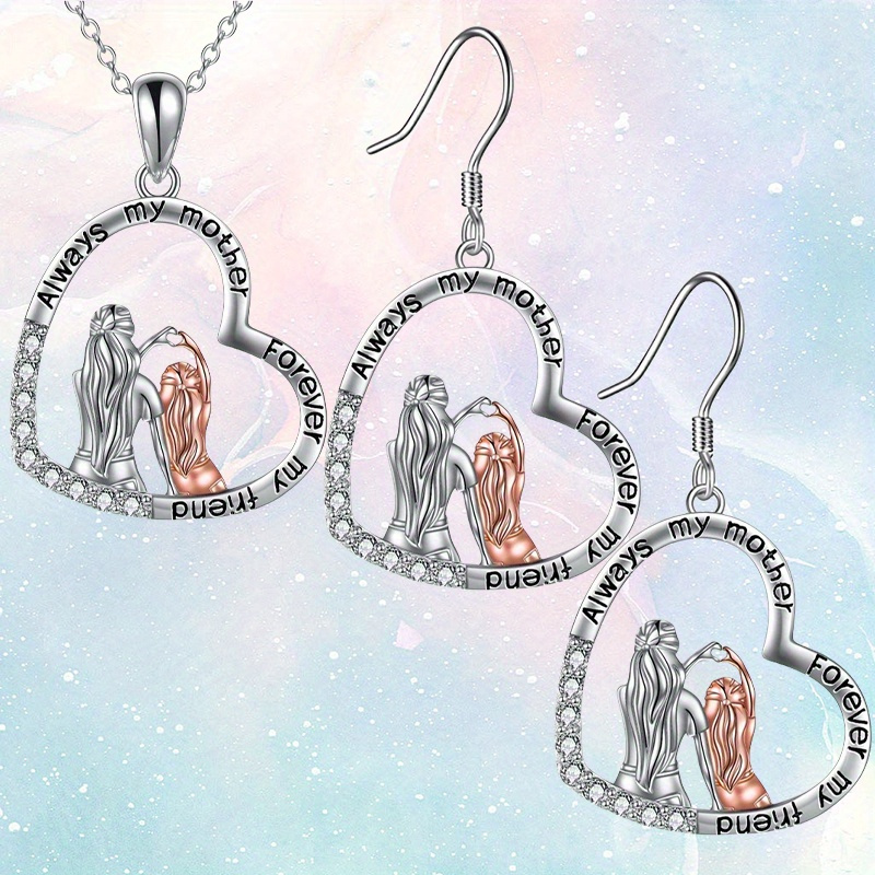 

3pcs Mother- Pendant Necklace And Set, Alloy Accents, Jewelry For And , Christmas