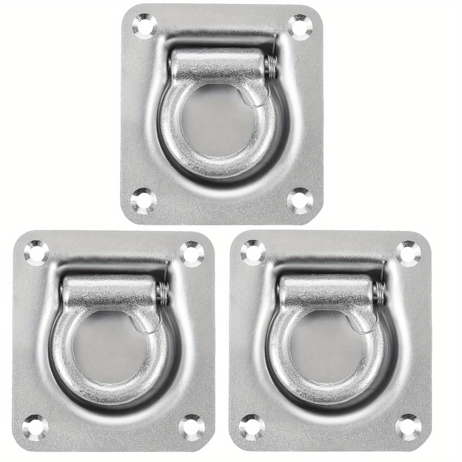 TEMU 12pcs Truck Lying Ring Tow Car Tie Down Lashing D Ring Lashing Ring For Car Truck Anchors Hook D Rings For Trailers Trailer Anchor Carbon Steel