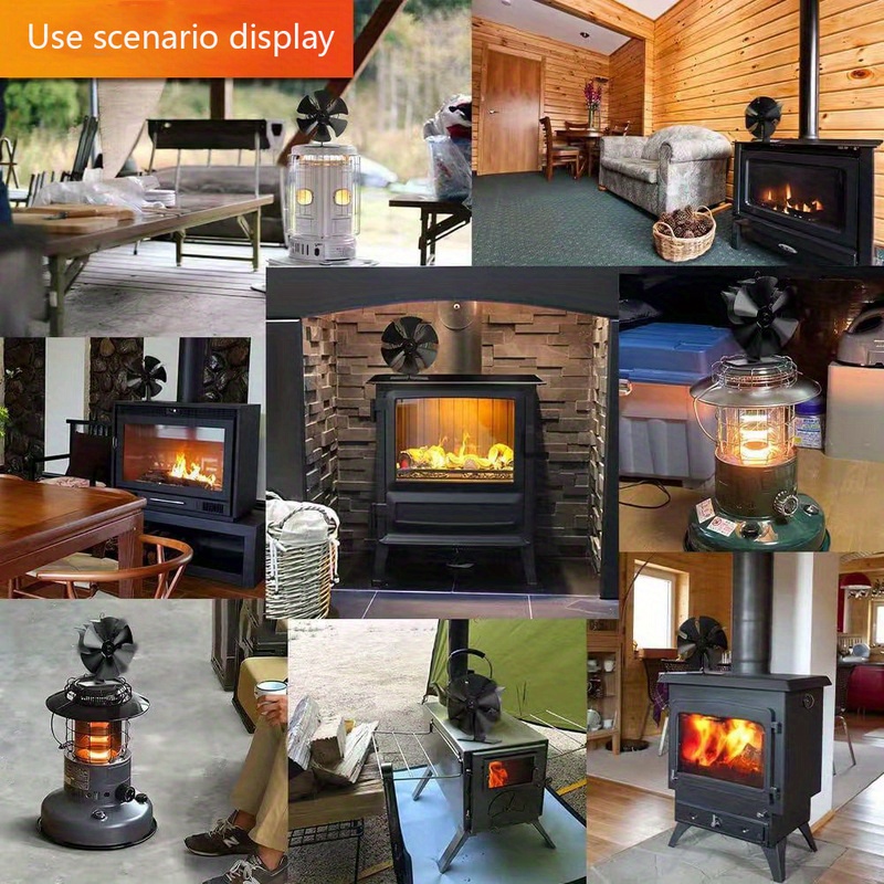 sustainable heat powered fireplace fan non electric portable wood stove accessory for   heating cooling details 1