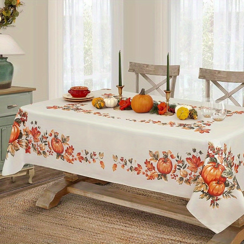 

1pc Tablecloth - & Pattern, Rectangular, Polyester, - , For & Restaurant Decor, And Dining