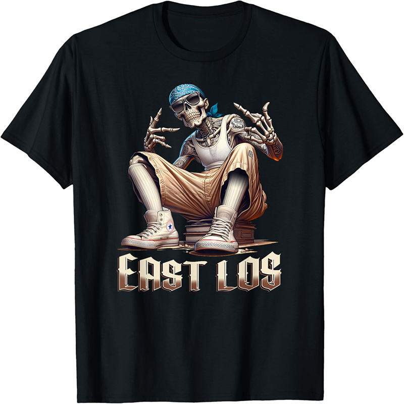 

East Los East Chicano Homie Skull Cholo T-shirt