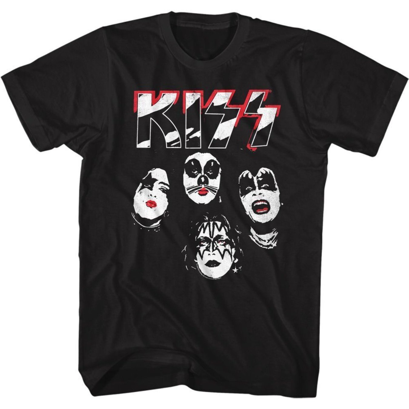 

Kiss Logo Face Band Men's Cotton T-shirt, Cool Creative Men's Short Sleeve T-shirt