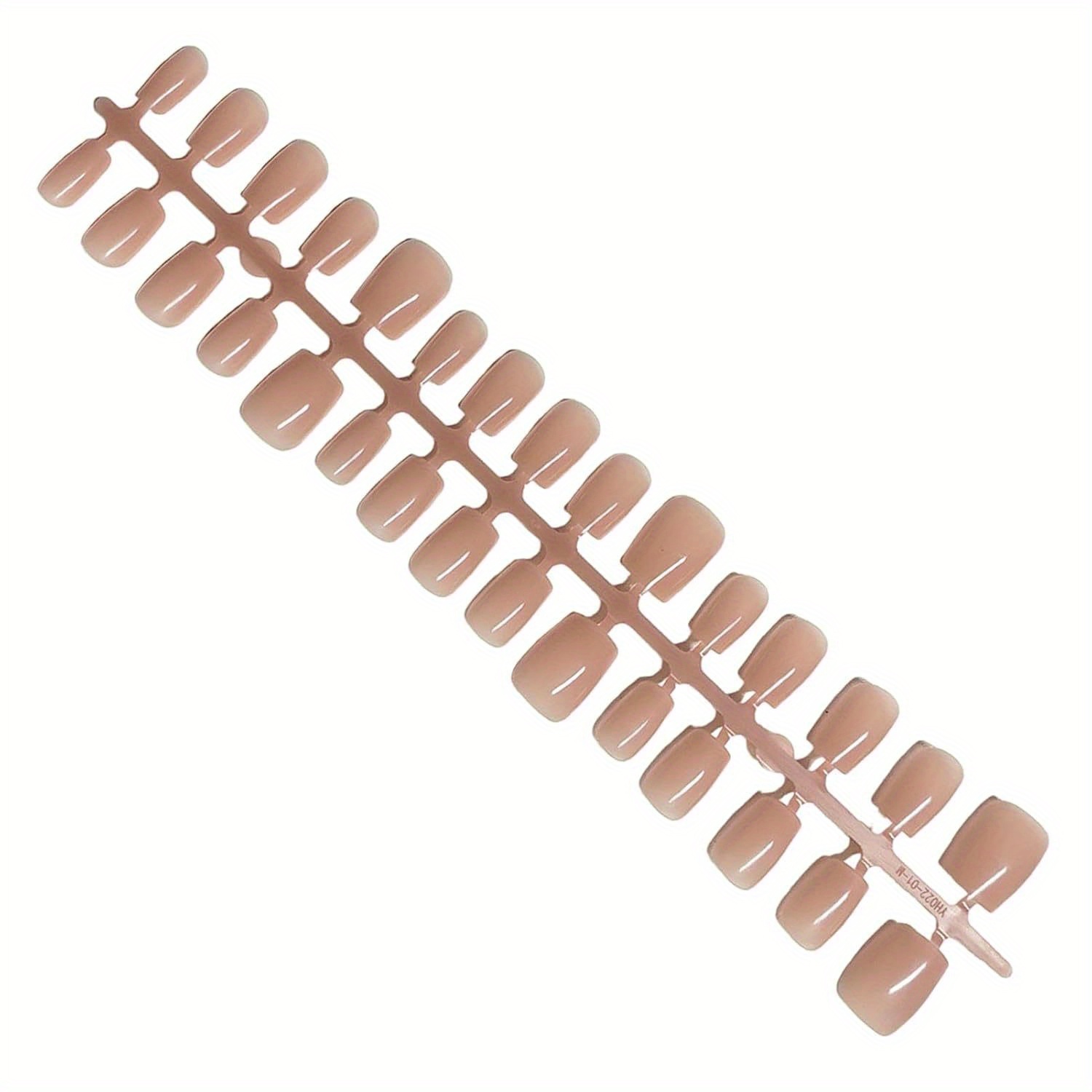 TEMU 300 Pcs Press On Nails Set, 10 Sizes Short Length Nude Glossy , Easy To Apply & Remove, Versatile Solid Color False Nails For Diy Manicure