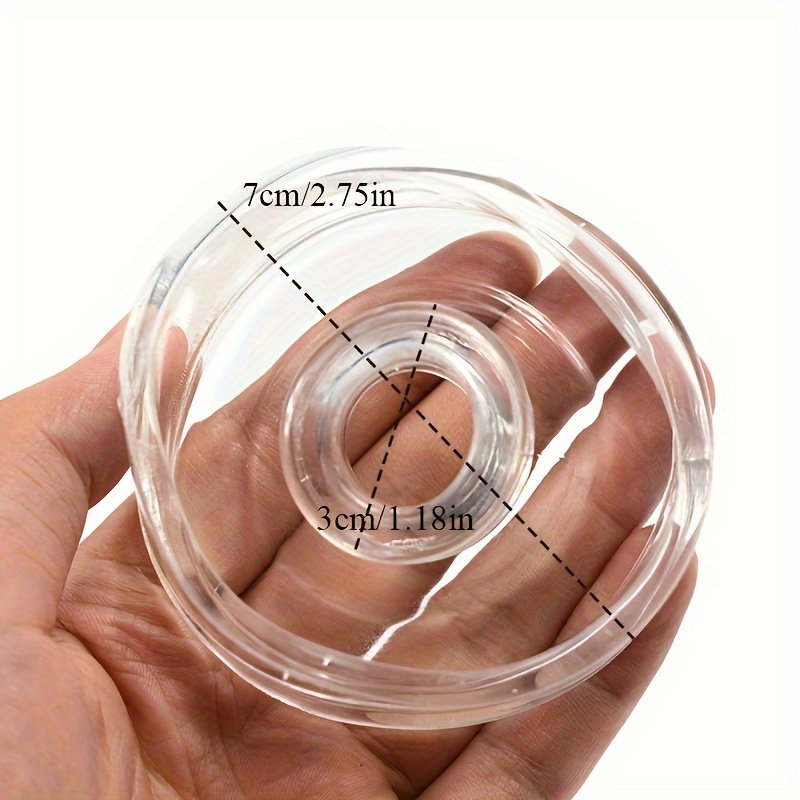 

1pc Clear Glass Sports Ring, 2.75 Inch Diameter, 1.18 Inch Thickness, No Power Needed, Adult Fitness Accessory