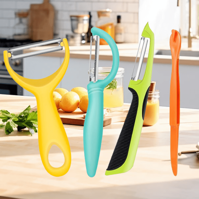 

Peeler Set 4pcs Steel Peeler Set Household Portable Peeling Peeler Tool Suitable For Fruits Small Universal Peeling Accessories