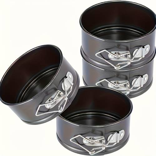 4pcs mini springform cake pan set non stick oven safe baking molds for angel food desserts thanksgiving new years baking accessories