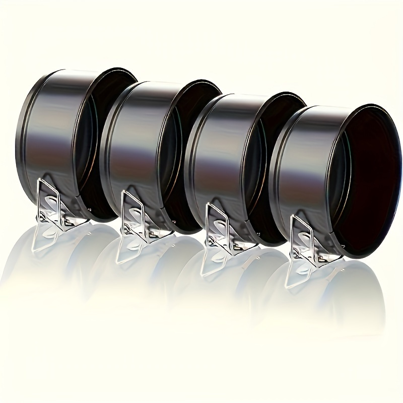 Image of 4pcs Mini Springform Cake Pan Set - , Oven-safe Baking Molds For Food & Desserts - Perfect For Thanksgiving & New Year's, Baking Accessories