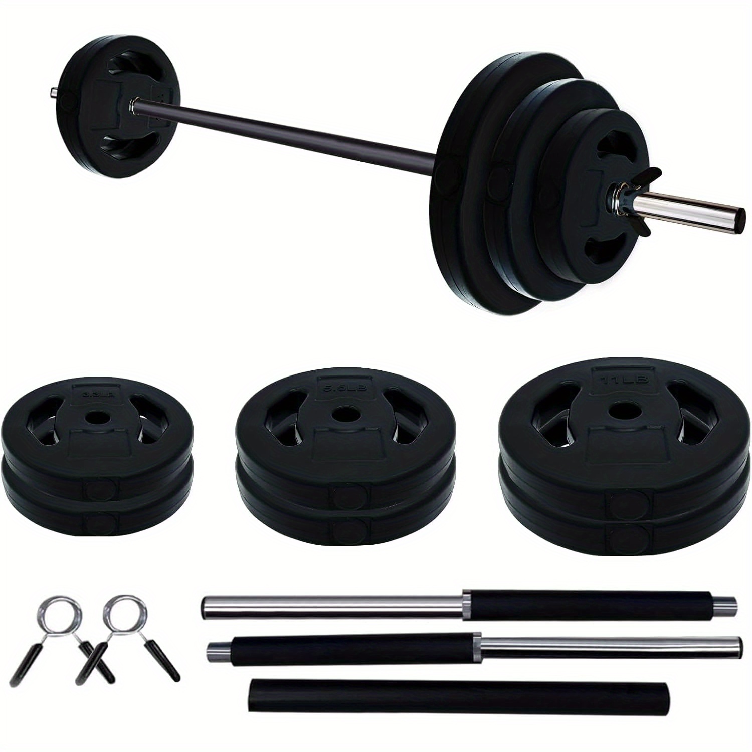 EuKer Adjustable Barbell Weight Set, Adjustable Free Weights for Home and Gym Workout