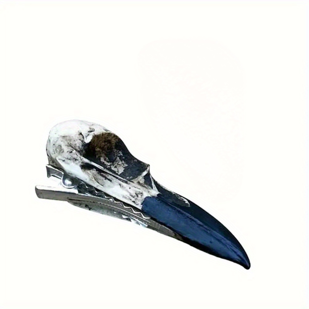 TEMU 1pc Black Shaped Hair Clip, Halloween Gothic Style, Duckbill Clip, Side Clip, Bangs Clip, Women's Hair Accessory