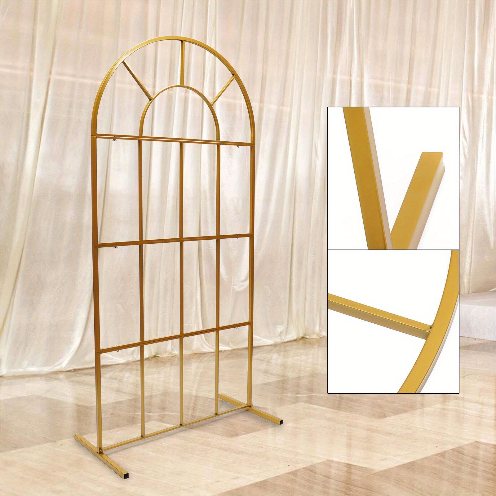 

2m Metal Backdrop Stand Display Frame Decor Gold