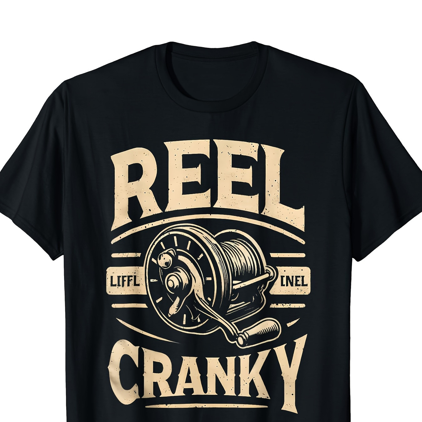 

Outdoor Men's Clothing, Funny Fishing Reel Word Game T-shirt Humorous T-shirt, Men's T-shirt