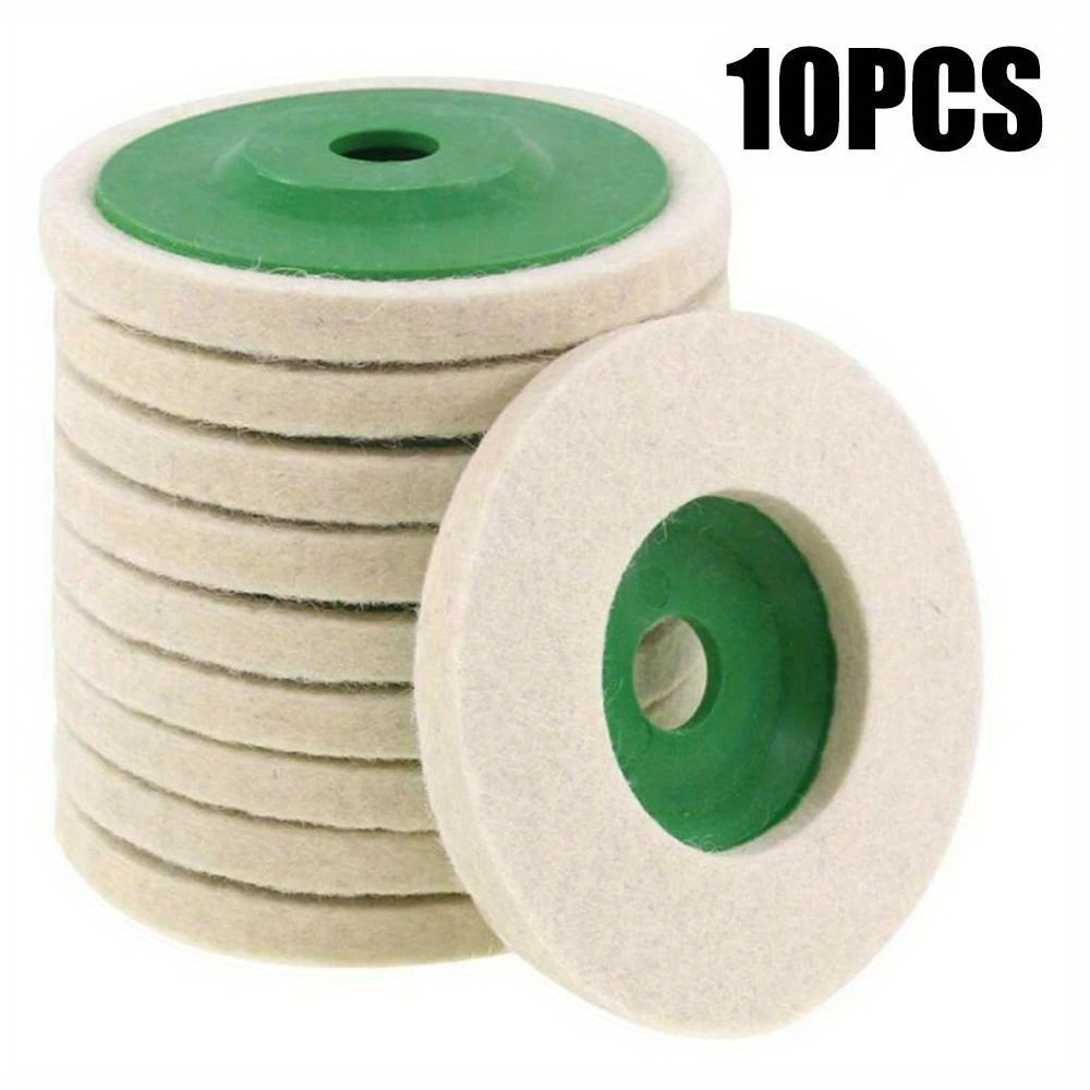 

10-pack White Fabric Felt Polishing Bobs For Die Grinder - Grinding Discs Set