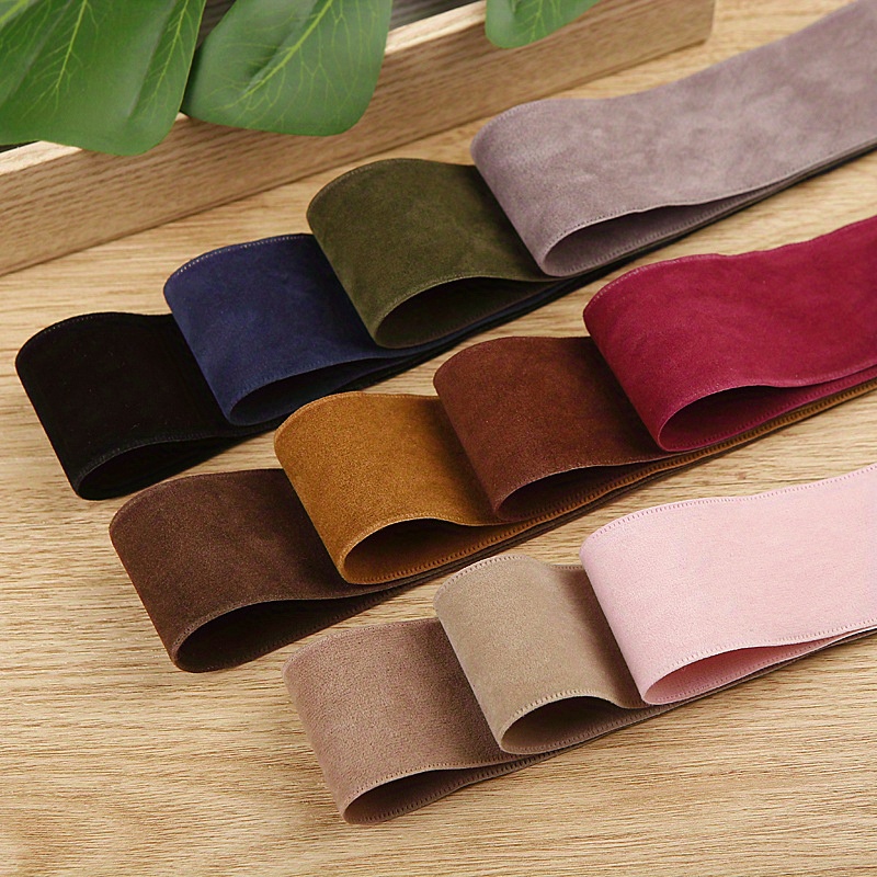 

Pressed Edge Velvet Fabric Webbing Bow Hair Accessories Material Clothing Shoes Flowers Grass Hats Accessories Flocking Webbing