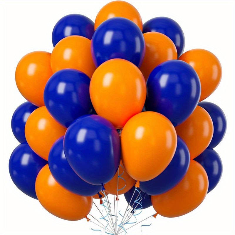 45pcs latex balloons blue and orange basketball themed party balloons   birthdays weddings gender reveals showers and more 0