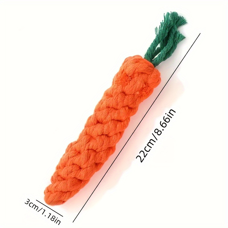 Interactive Durable Carrot-Shaped Dog Toy with Tassel - All Breed Sizes, Linen Material, Tear-Resistant Tug of War Chew Toy for Medium Dogs