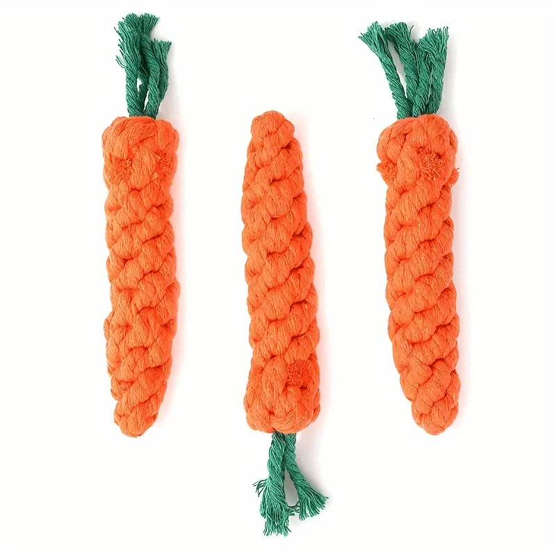 Interactive Durable Carrot-Shaped Dog Toy with Tassel - All Breed Sizes, Linen Material, Tear-Resistant Tug of War Chew Toy for Medium Dogs