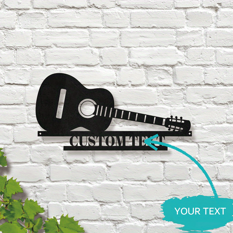 

Personalized Guitar Metal Wall Art - Perfect , Husband, Boyfriend | Custom Name Sign For Guitar Players & Home Decor