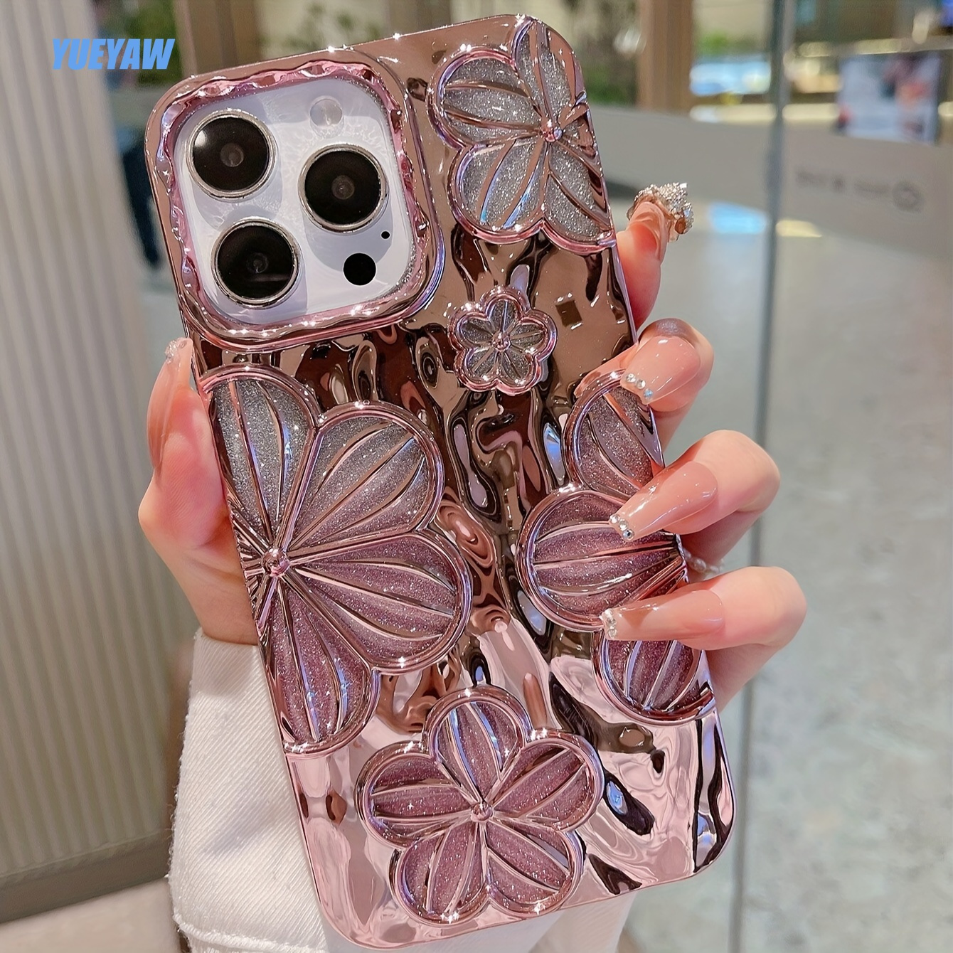 

Electroplating Retro Minimalist Personality - Oil Painting Flower Tpu Suitable For Iphone Models,.iphone11, Iphone13promax, Iphone14promax