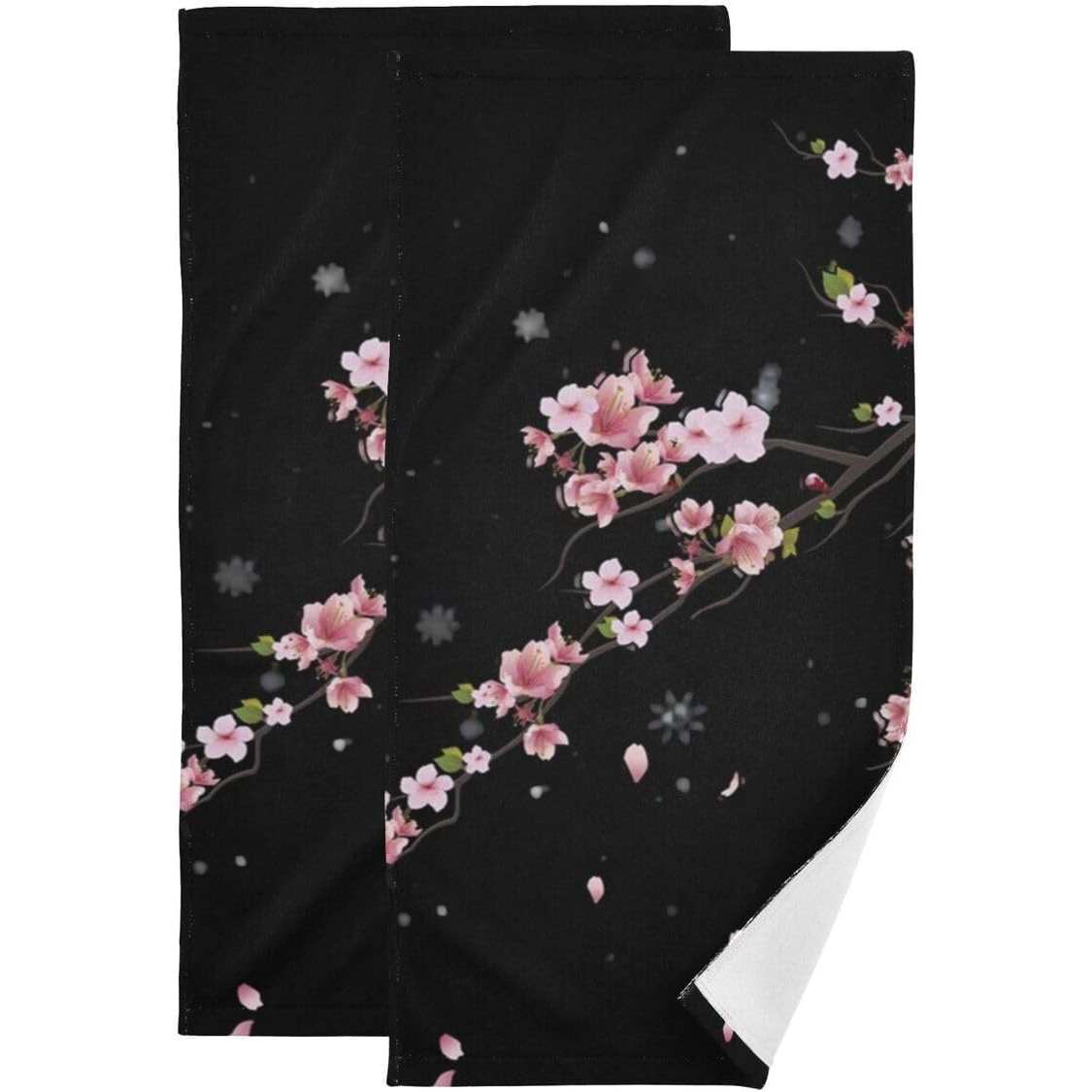 

Cherry Bathroom Hand Towel Kitchen Towel Dish Towel (a Set Of 2), Falling Flower Cherry Branch Small Bath Towel (a Set) Face Towel (a Set) Kitchen Dishcloth