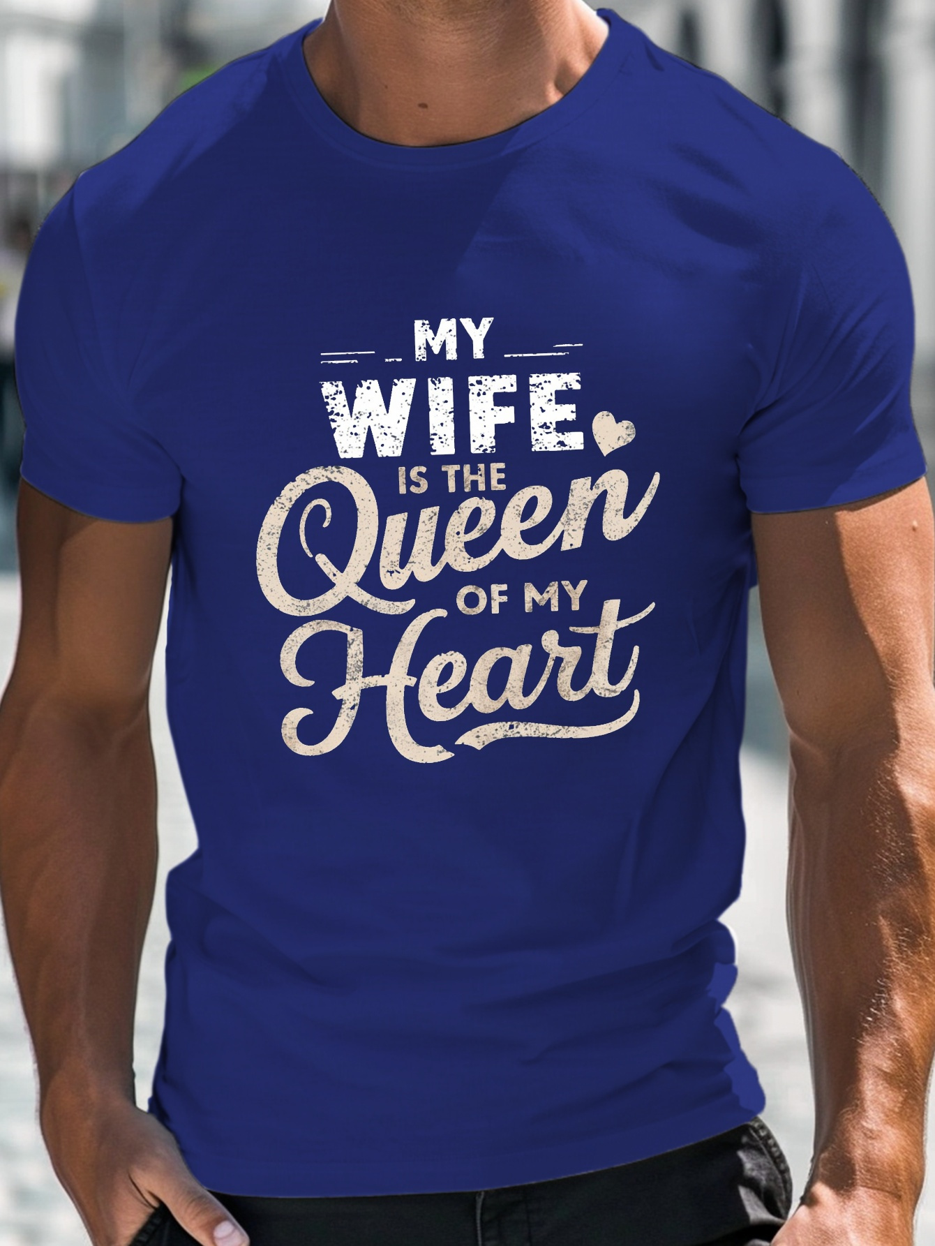 t shirt décontracté à col rond homme impression femme est Temu