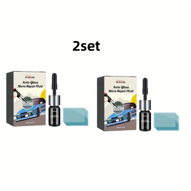TEMU 2 Set- Kit For Car & Rv Windshields, Crack Sealant And Adhesive For Glass Maintenance