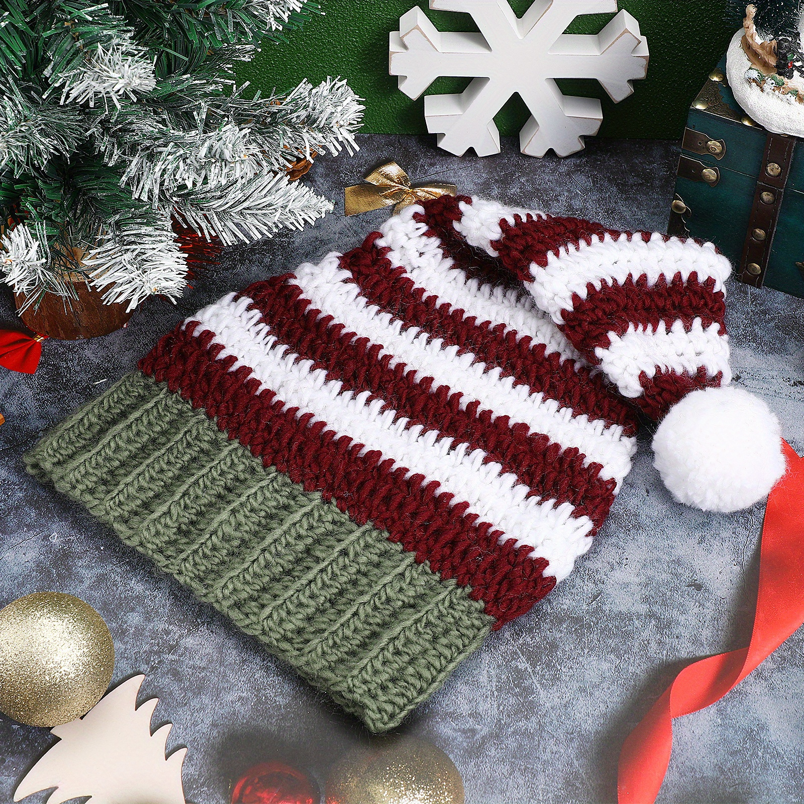 

1pc Parent- Hat Fleece Hat Knitted Hat Hat Christmas Hat