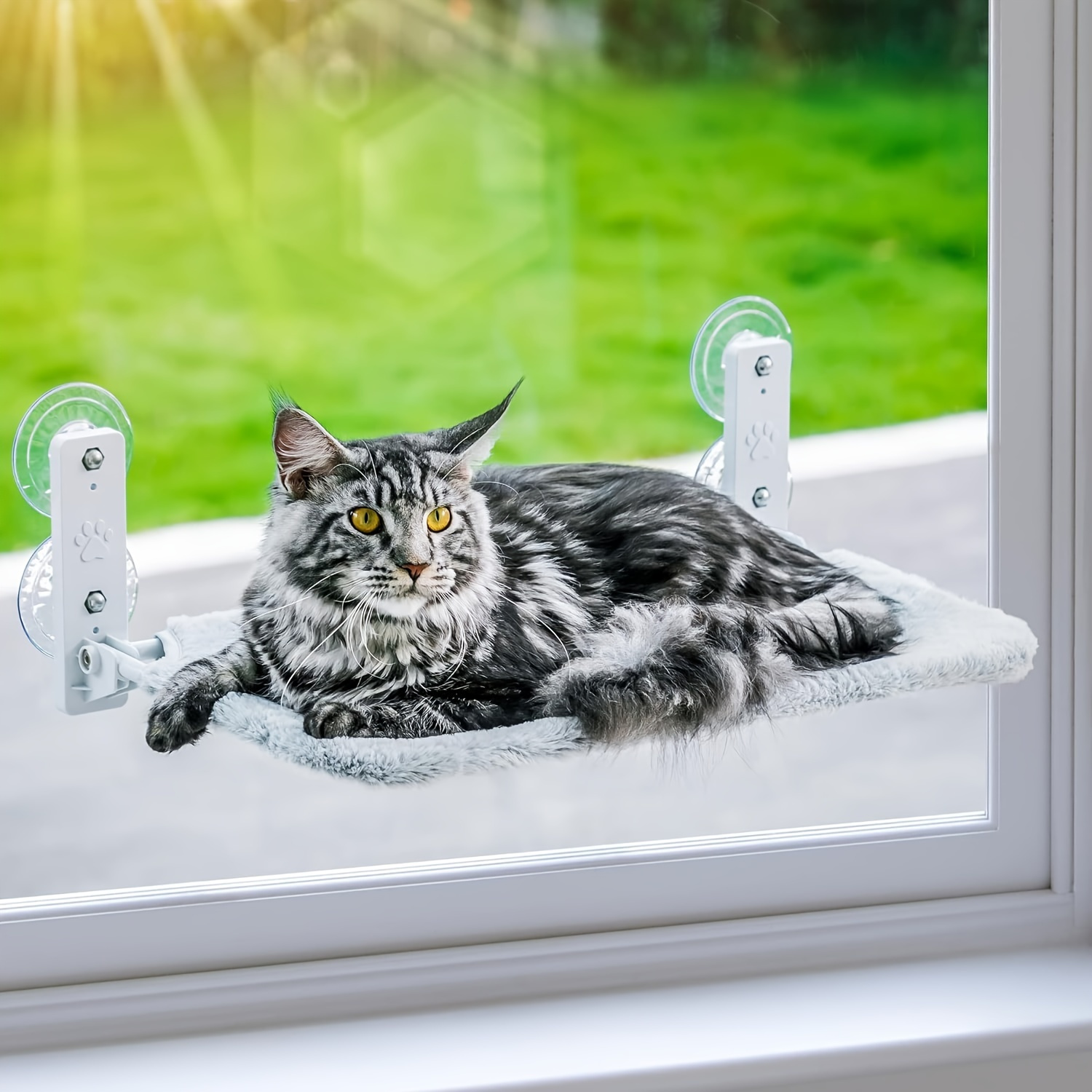 TEMU Cat Window Perch Foldable Cat Window Hammock With And Strong Suction Cup, Bed Cat Hammock For Indoor Cats