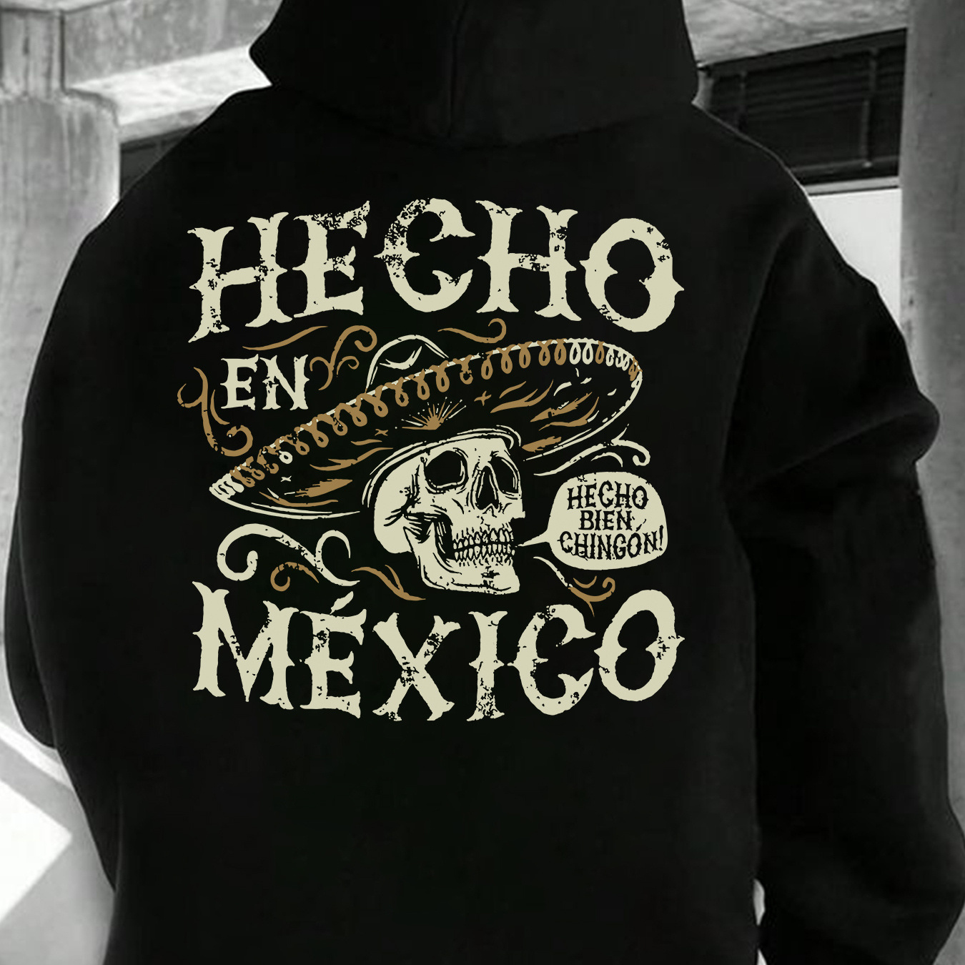 

Mexican Inspired Day Of The Dead Graphic Hoodie Pullover Sweatshirt - Active Sweatshirts For Men - Comfy, Warm, And Casual Autumn Winter Top Clothes With Vibrant Print Design