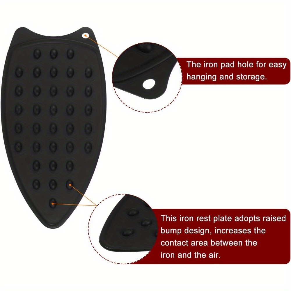 1pc Silicone Iron Rest Pad, Multipurpose Iron Hot Resistant Mat Iron Rest Plate for Ironing Board Hot Heat Resistant Steam Compact Mat,