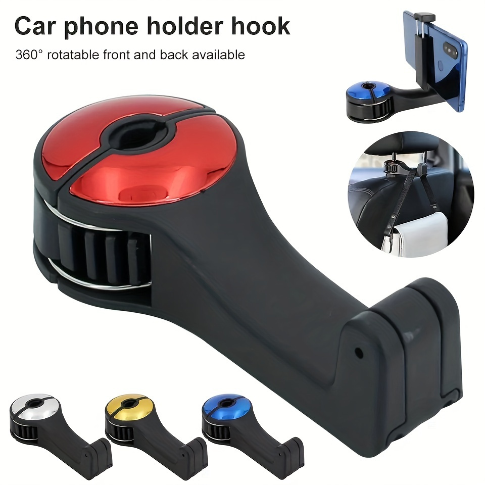 

Car Headrest With Phone Holder Car Seat Back Hanger Portable Storage Hook Phone Holder Auto Clip