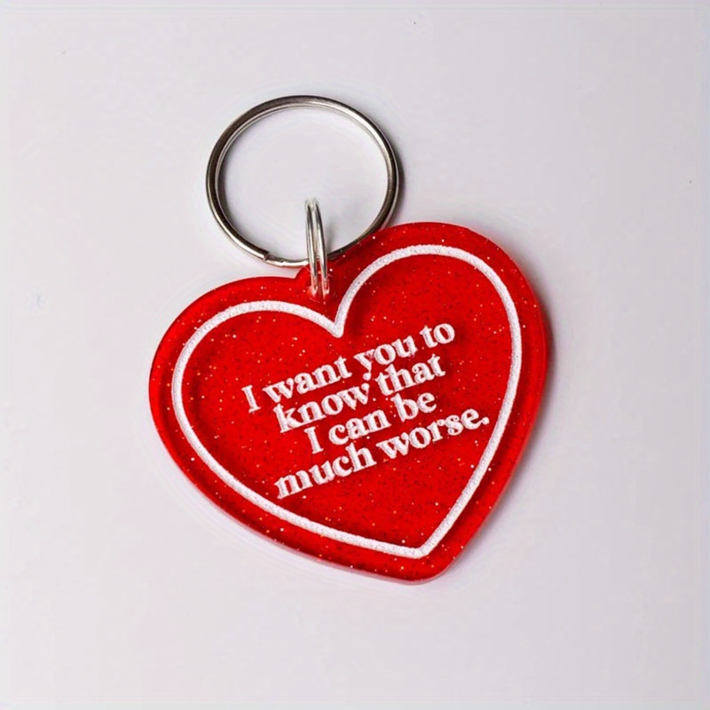 

Acrylic Heart Keychain: Much - Parties And Gifts