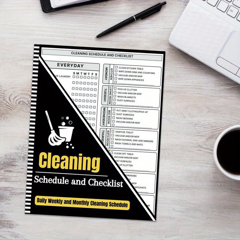 

Cleaning - 8.5x11.5" , Household Chore Organizer For Management And