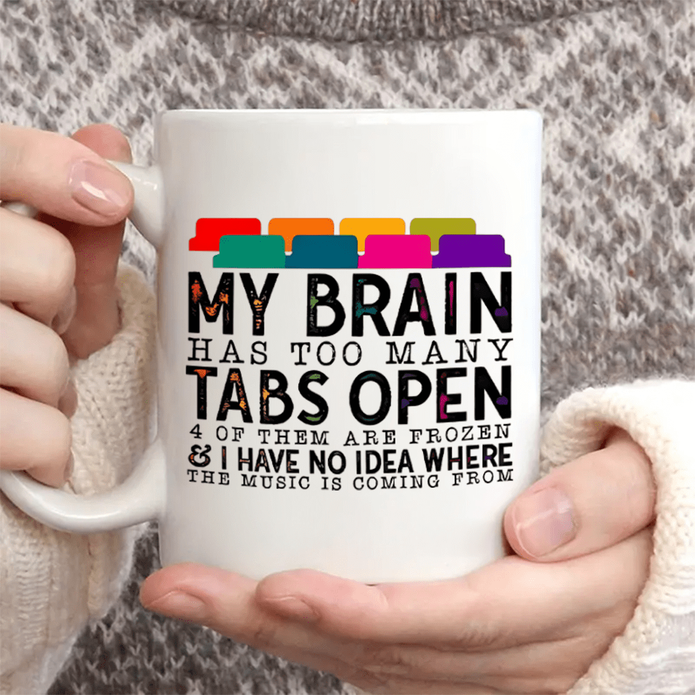 

1pc, Office Work Coffee Mug, Funny Sarcasm Inspirational Birthday Gift For Friend Coworker Sister Dad Mom, White Mug, Valentine's Day Souvenir High Grade Ceramic Mug Desk Decor 11oz