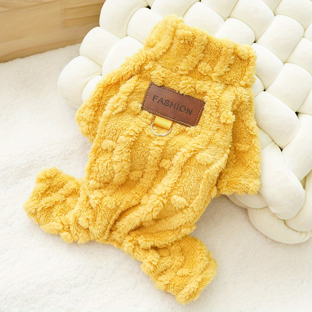 Temu – TEMU Winter Pet Jumpsuits Clothing Warm Fleece Designer Dog Clothes Hoodie