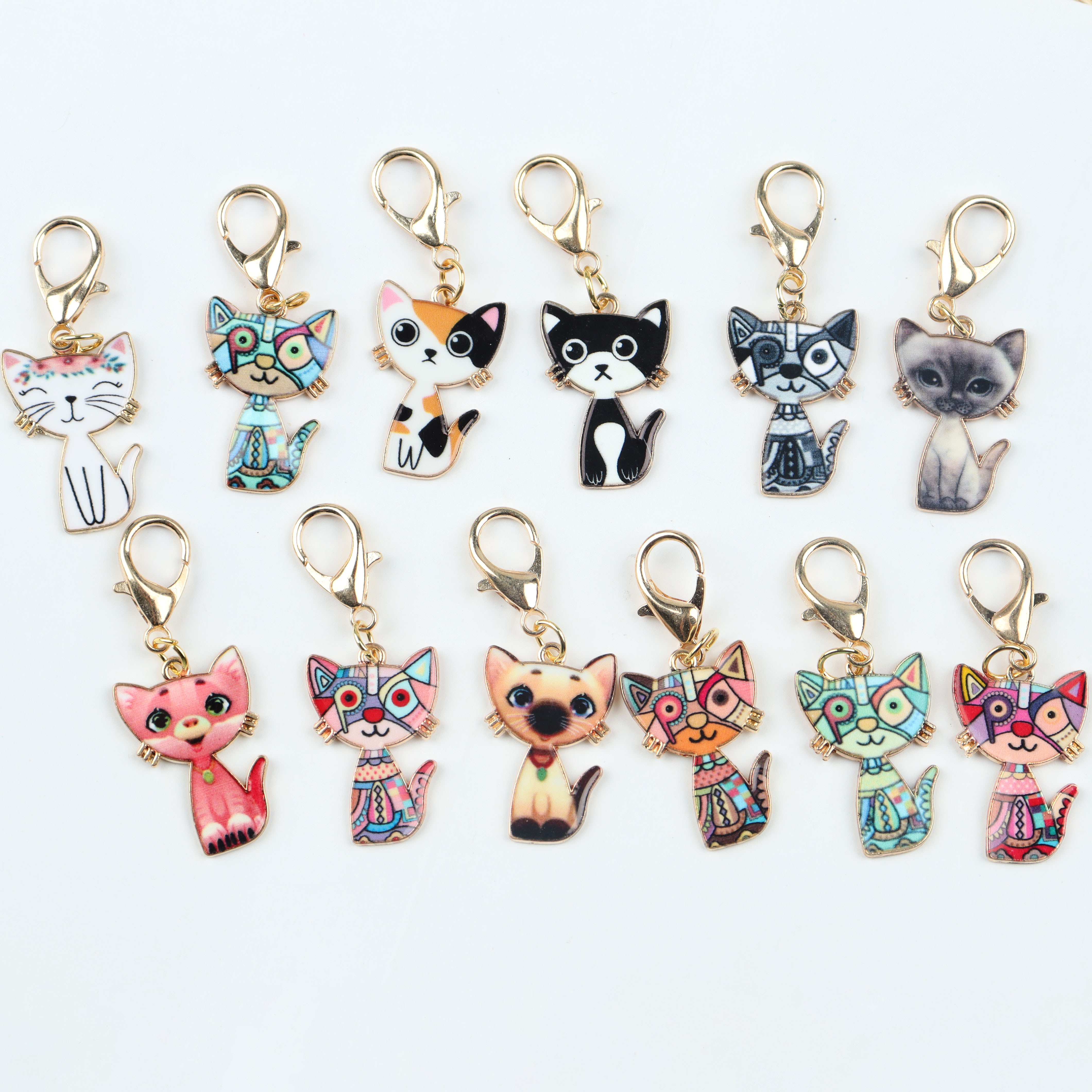 TEMU 12pcs A Set Of Interesting Kitten Keychains Style Small Gifts - Gifts For , And On Autumn, Christmas, Halloween And Other